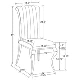 Carone 81-inch Rectangular Glass Dining Set