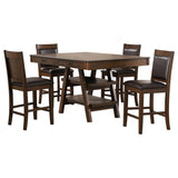 Dewey 5-piece Rectangular Dining Table Set Walnut