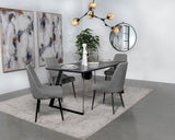Smith Rectangular Ceramic Top Dining Table Set