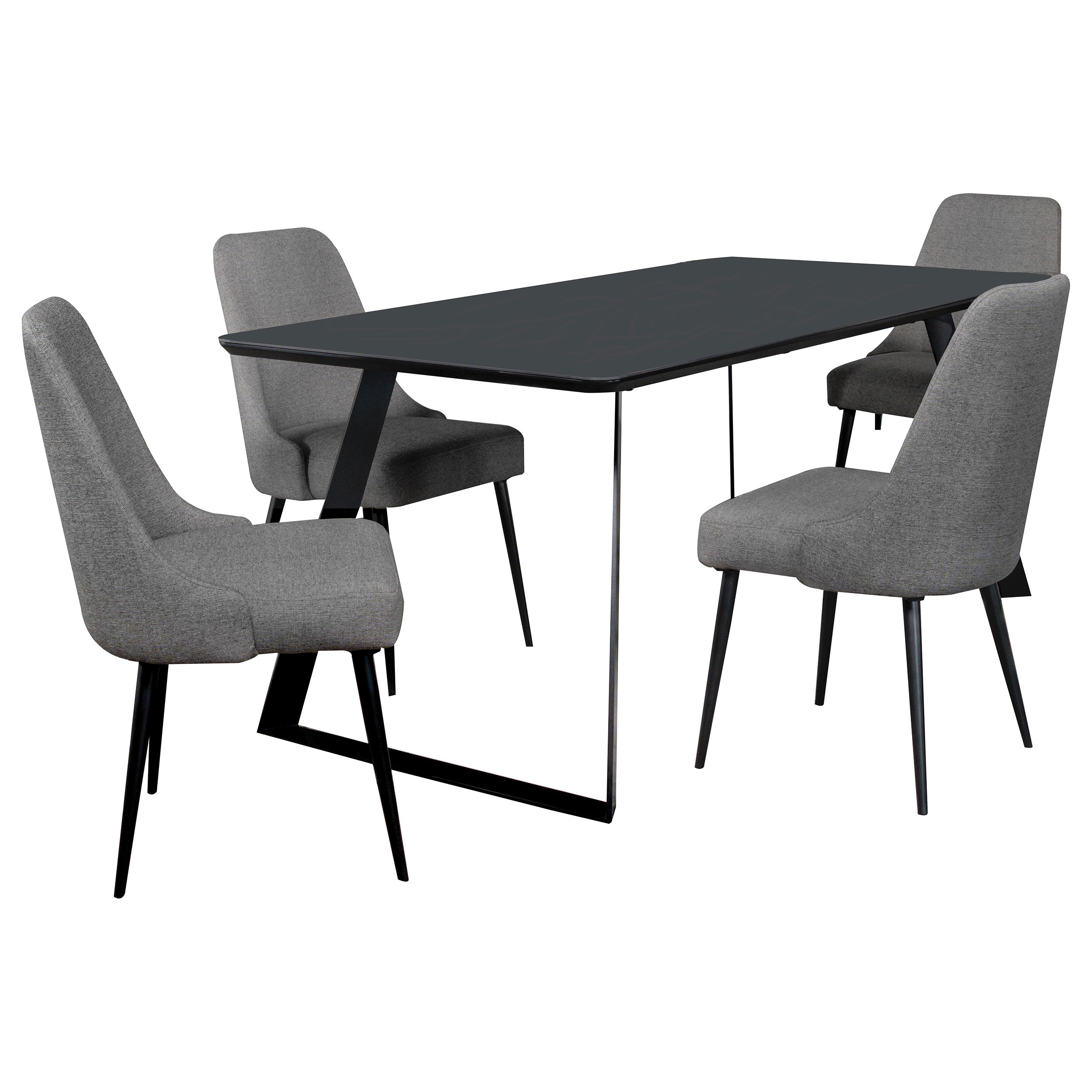 Smith Rectangular Ceramic Top Dining Table Set