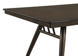 Wes Rectangular Dining Table Set Dark Walnut