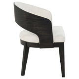 Leandro Upholstered Dining Arm Chair Cream (Set of 2)