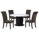 Sherry Round Marble Top Dining Table Set