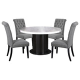 Sherry Round Marble Top Dining Table Set