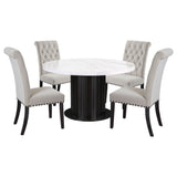 Sherry Round Marble Top Dining Table Set
