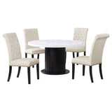 Sherry Round Marble Top Dining Table Set