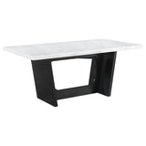 Sherry Rectangular Marble Top Dining Table Set