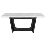 Sherry Rectangular Marble Top Dining Table Set