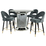 Ellie 5-piece Mirrored Counter Height Dining Table Set