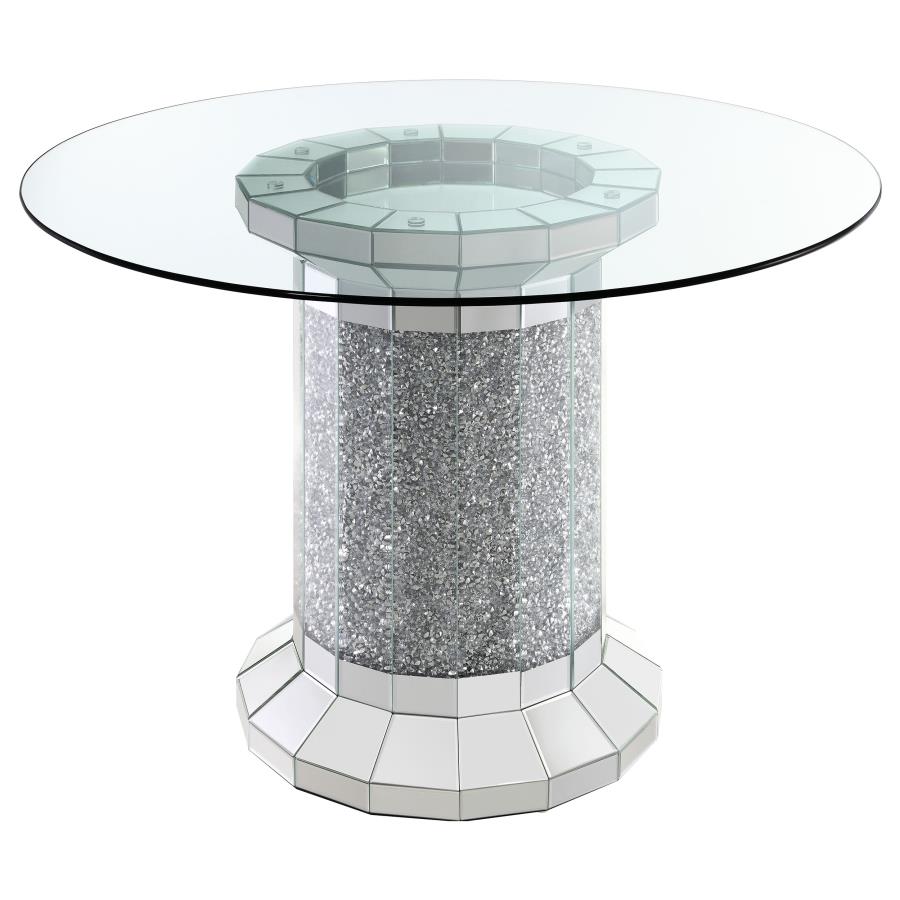 Ellie 5-piece Mirrored Counter Height Dining Table Set