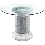 Ellie 5-piece Mirrored Counter Height Dining Table Set