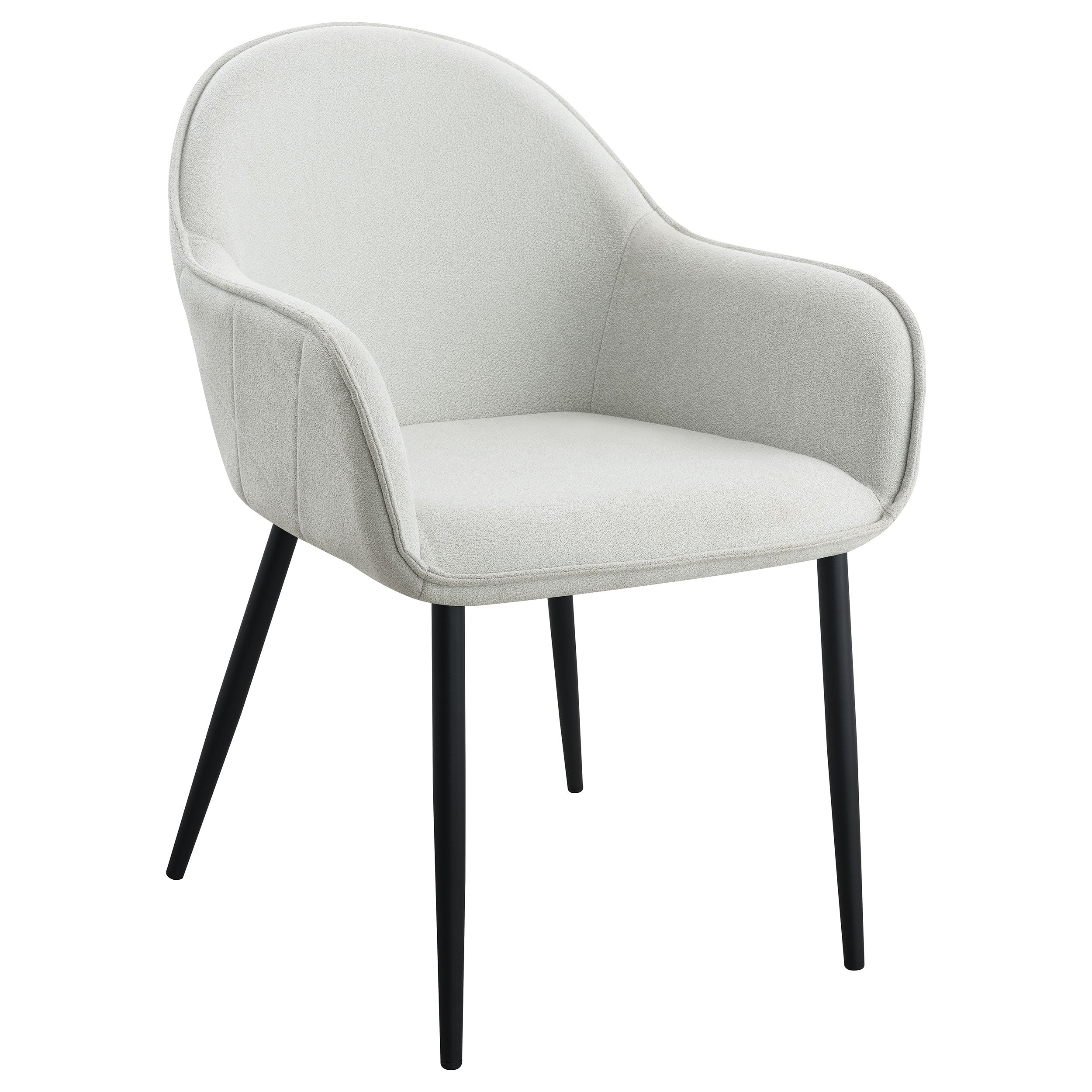 Emma Fabric Upholstered Dining Arm Chair Fog (Set of 2)