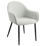 Emma Fabric Upholstered Dining Arm Chair Fog (Set of 2)