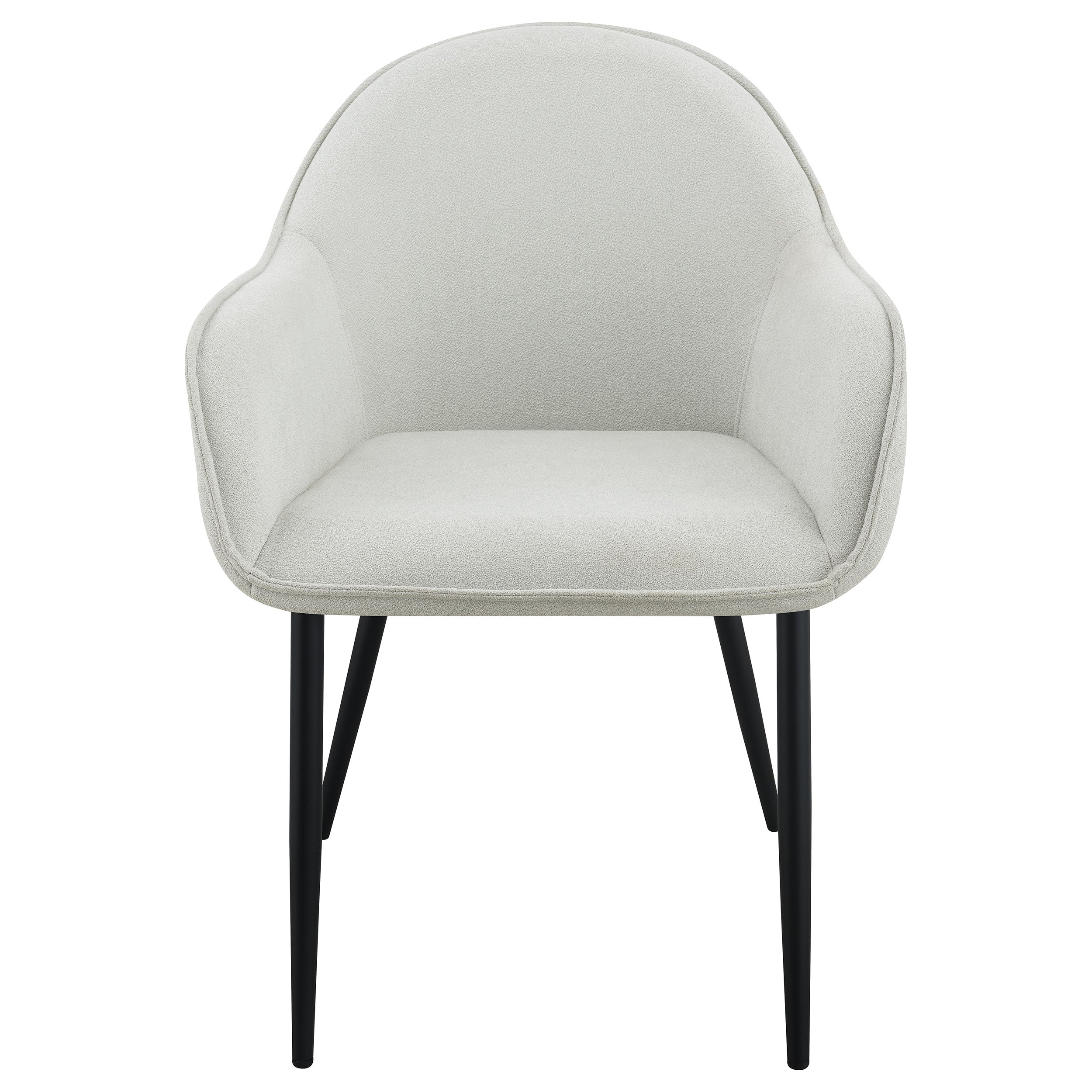 Emma Fabric Upholstered Dining Arm Chair Fog (Set of 2)