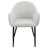 Emma Fabric Upholstered Dining Arm Chair Fog (Set of 2)