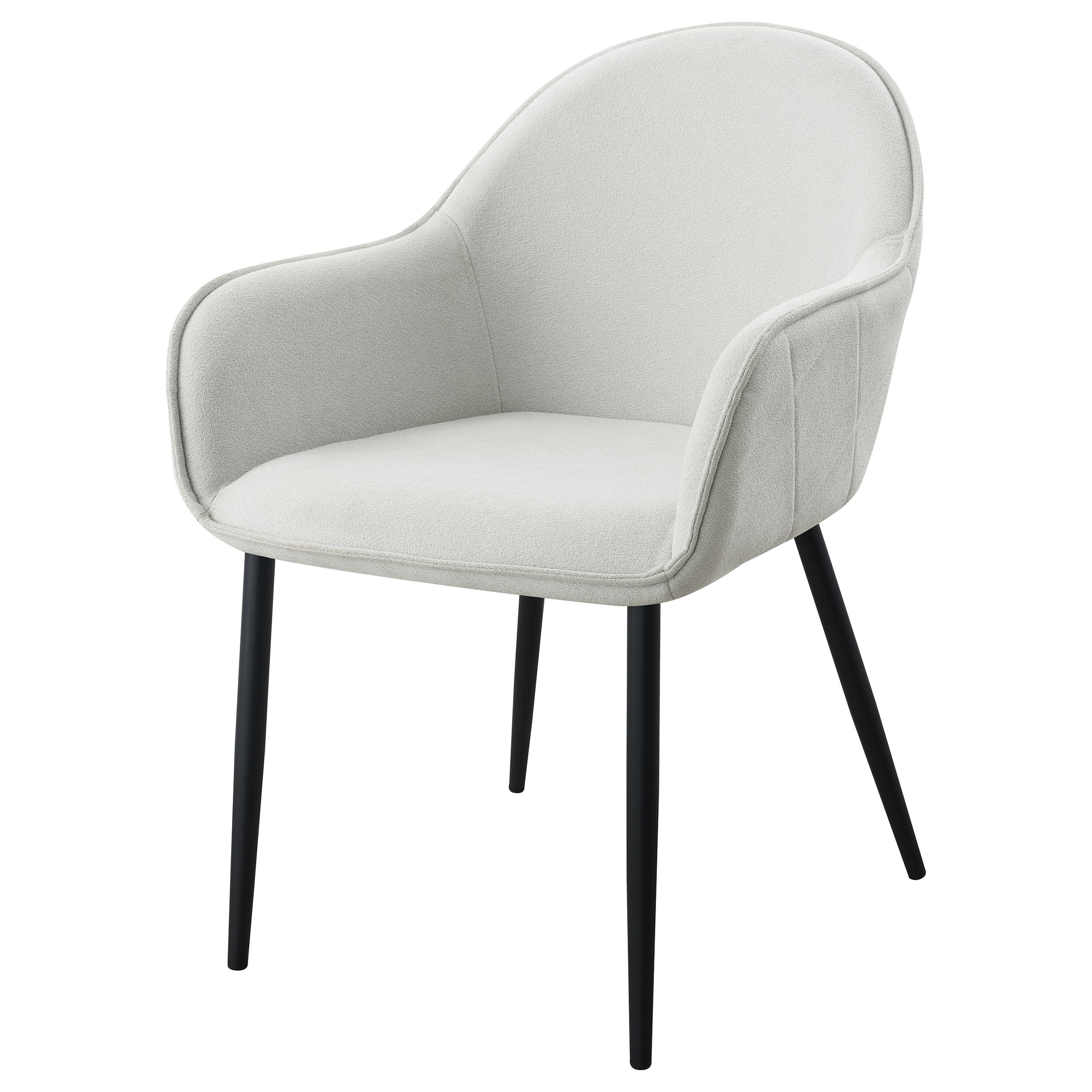 Emma Fabric Upholstered Dining Arm Chair Fog (Set of 2)