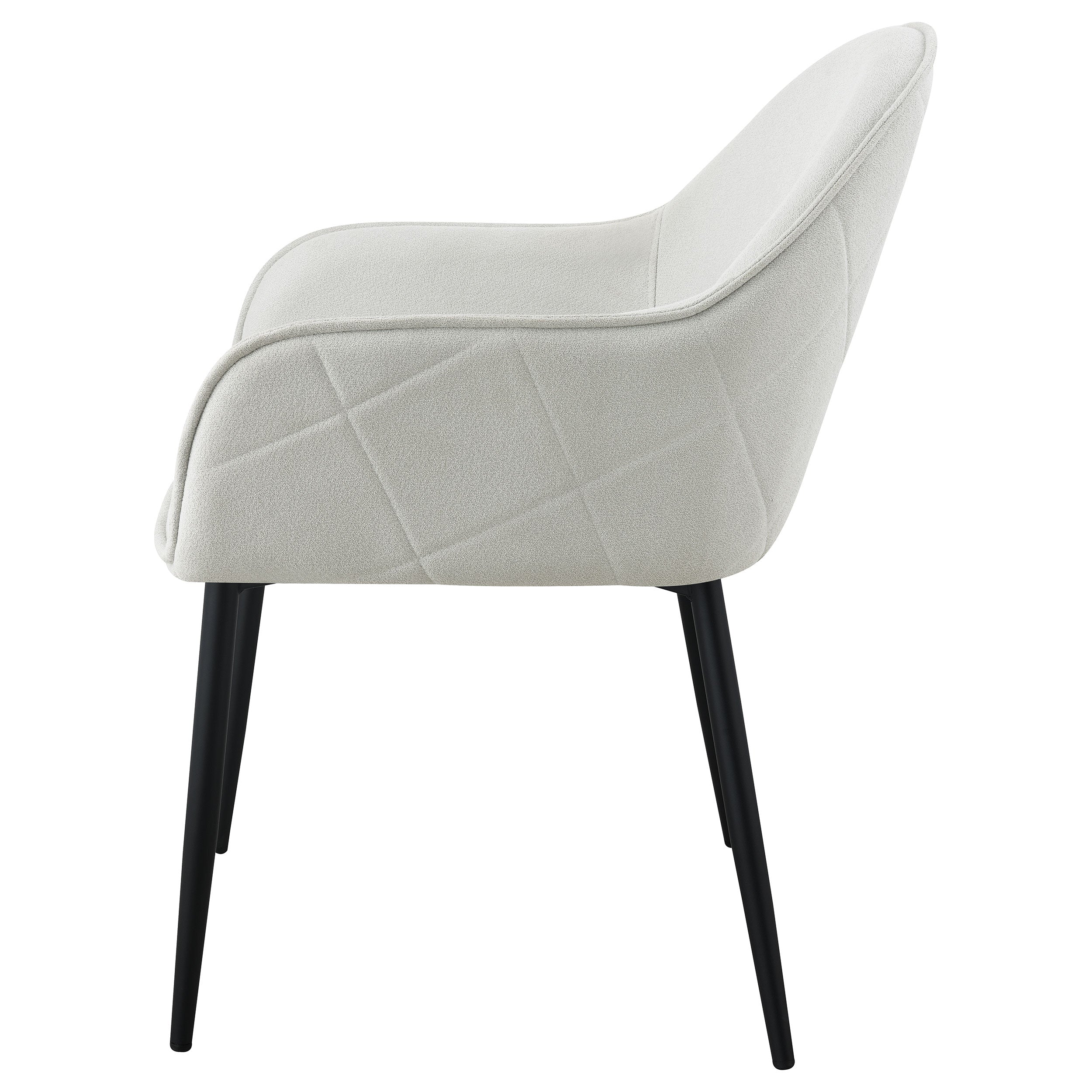 Emma Fabric Upholstered Dining Arm Chair Fog (Set of 2)
