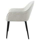 Emma Fabric Upholstered Dining Arm Chair Fog (Set of 2)