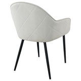 Emma Fabric Upholstered Dining Arm Chair Fog (Set of 2)
