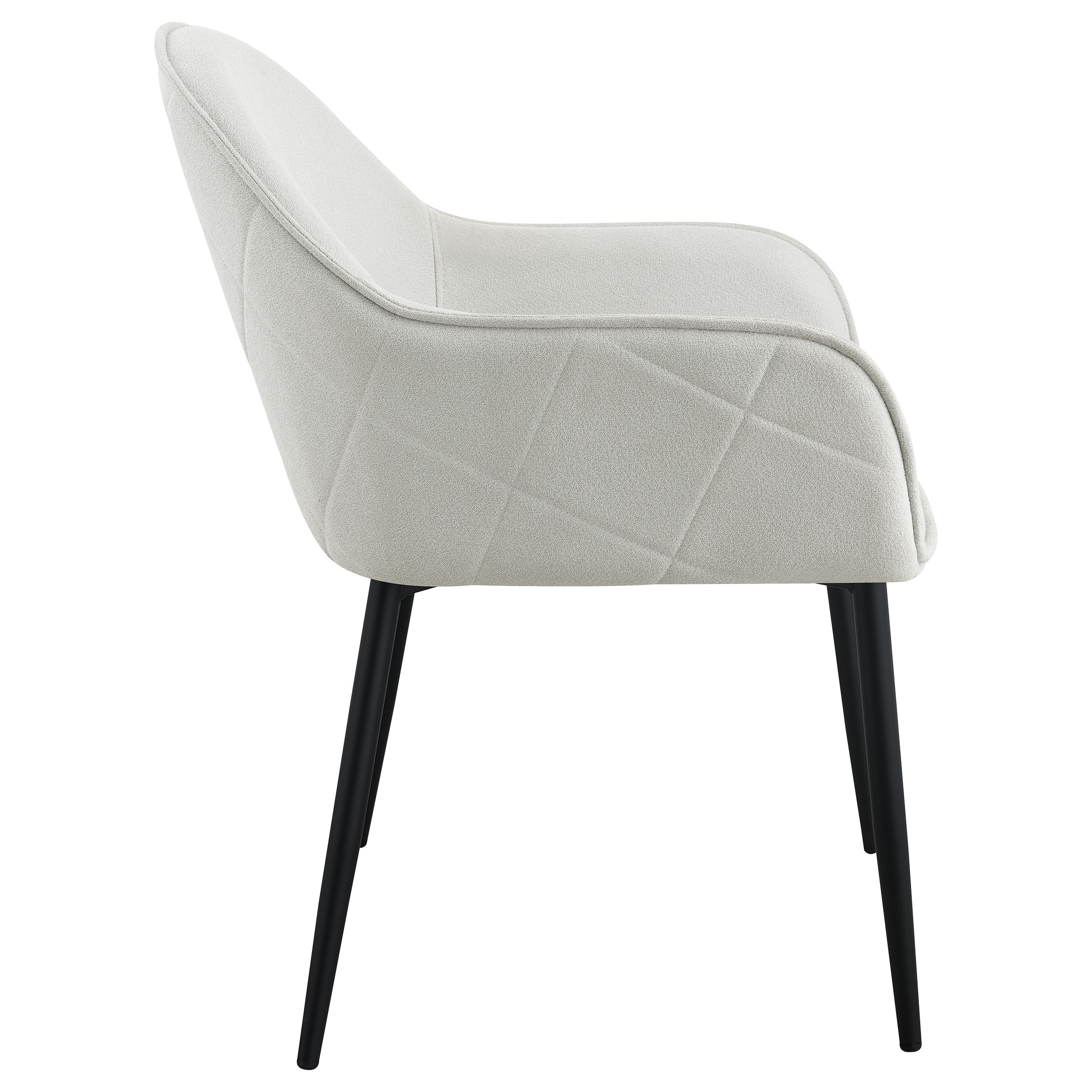 Emma Fabric Upholstered Dining Arm Chair Fog (Set of 2)