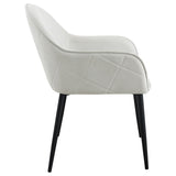 Emma Fabric Upholstered Dining Arm Chair Fog (Set of 2)