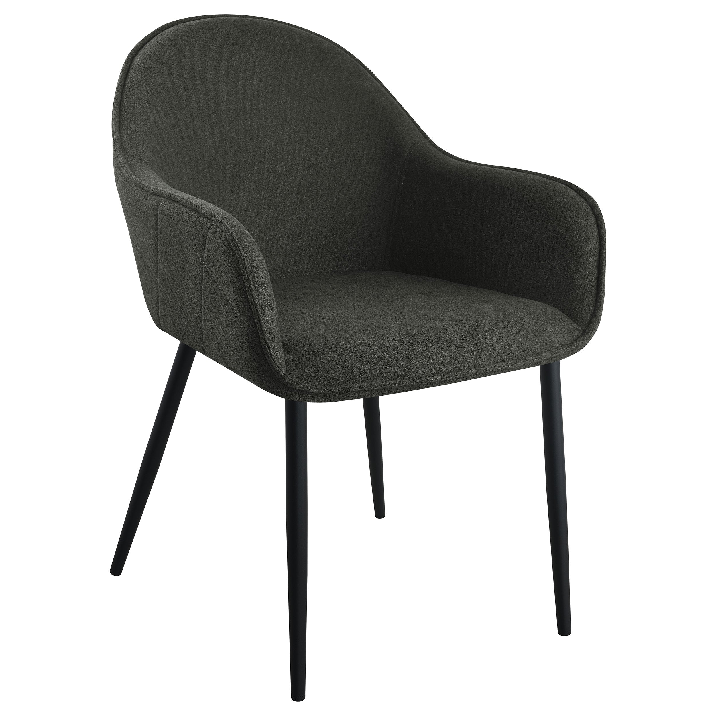 Emma Fabric Upholstered Dining Arm Chair Fog (Set of 2)