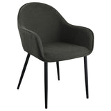 Emma Fabric Upholstered Dining Arm Chair Fog (Set of 2)
