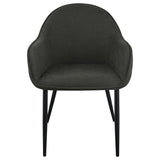 Emma Fabric Upholstered Dining Arm Chair Fog (Set of 2)