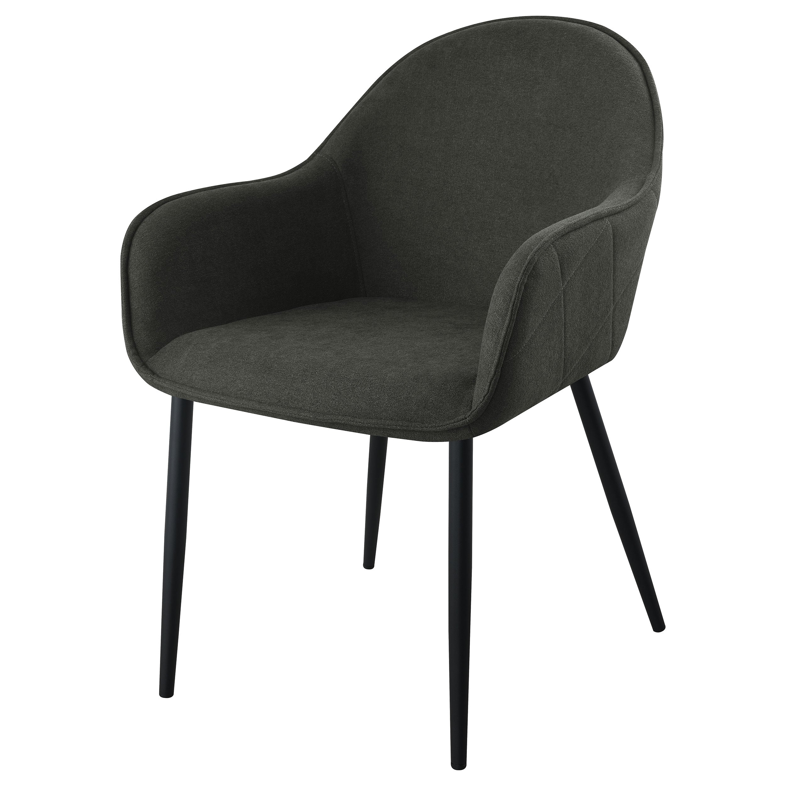Emma Fabric Upholstered Dining Arm Chair Fog (Set of 2)