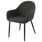 Emma Fabric Upholstered Dining Arm Chair Fog (Set of 2)