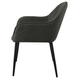 Emma Fabric Upholstered Dining Arm Chair Fog (Set of 2)