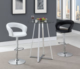 Barraza 29-inch Adjustable Height Bar Stool White and Chrome