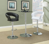 Barraza 29-inch Adjustable Height Bar Stool White and Chrome