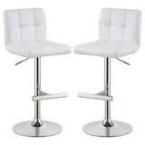 Lenny Upholstered Adjustable Bar Stool (Set of 2)