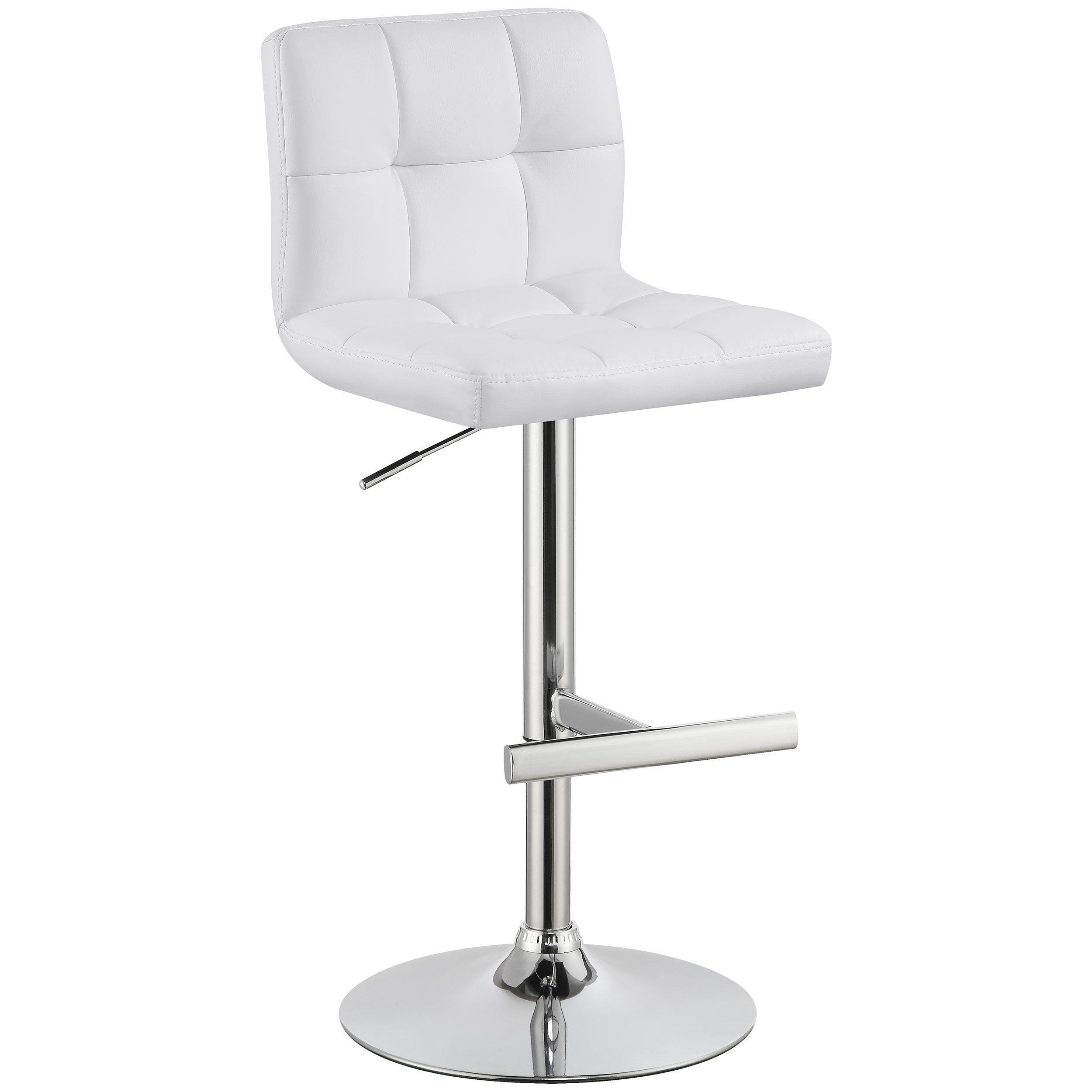 Lenny Upholstered Adjustable Bar Stool (Set of 2)