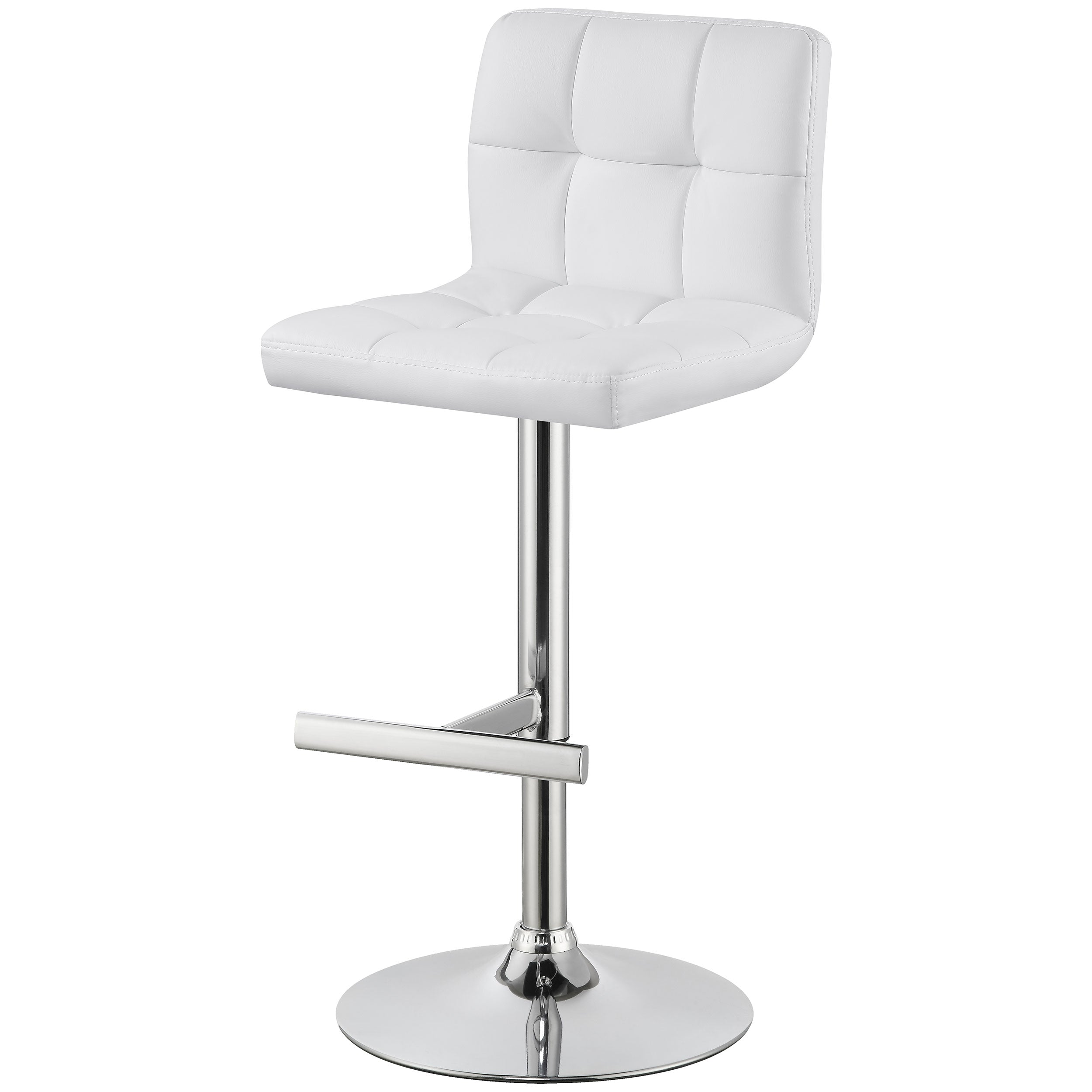 Lenny Upholstered Adjustable Bar Stool (Set of 2)