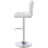 Lenny Upholstered Adjustable Bar Stool (Set of 2)