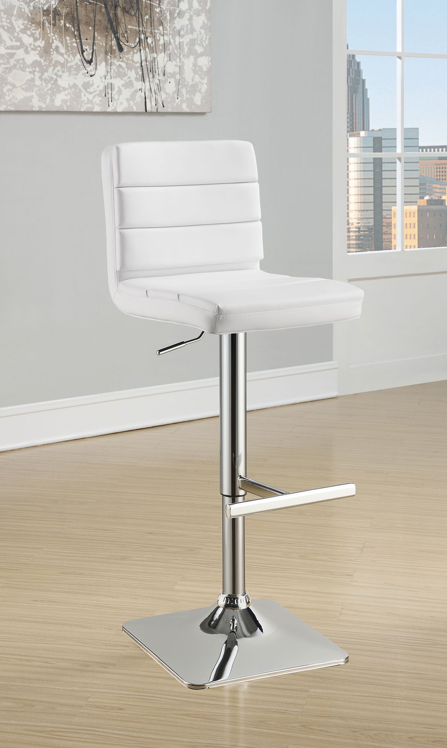 Bianca Upholstered Adjustable Bar Stool (Set of 2)