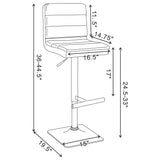 Bianca Upholstered Adjustable Bar Stool (Set of 2)