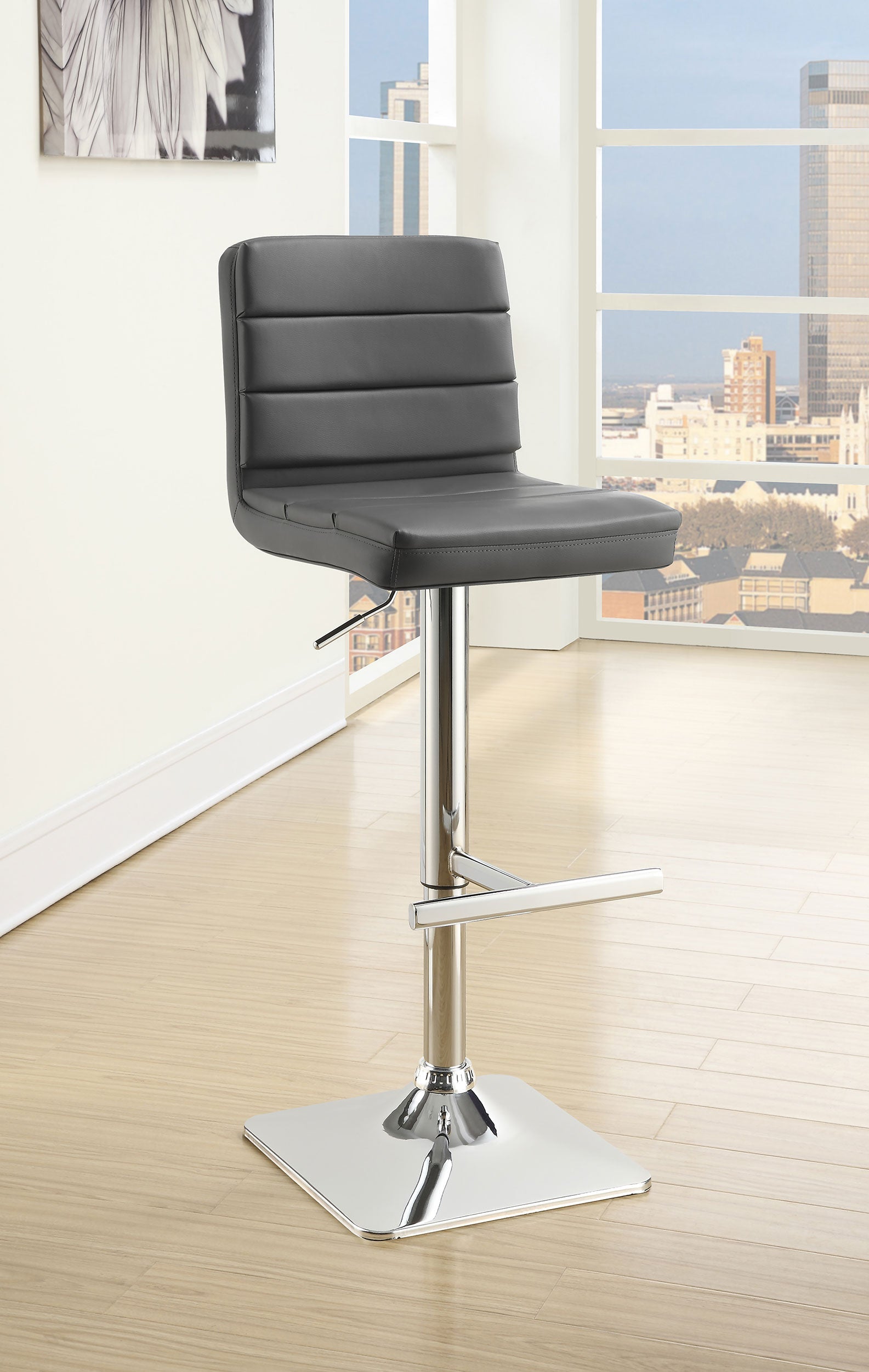 Bianca Upholstered Adjustable Bar Stool (Set of 2)