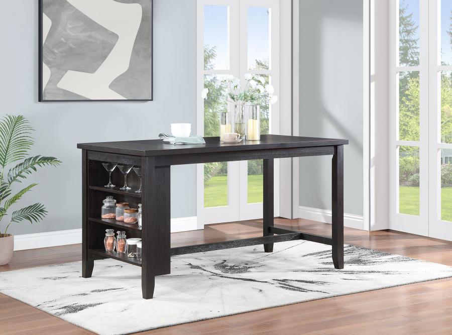 Elliston 66-inch Counter Height Dining Table Dark Grey