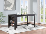 Elliston 66-inch Counter Height Dining Table Dark Grey