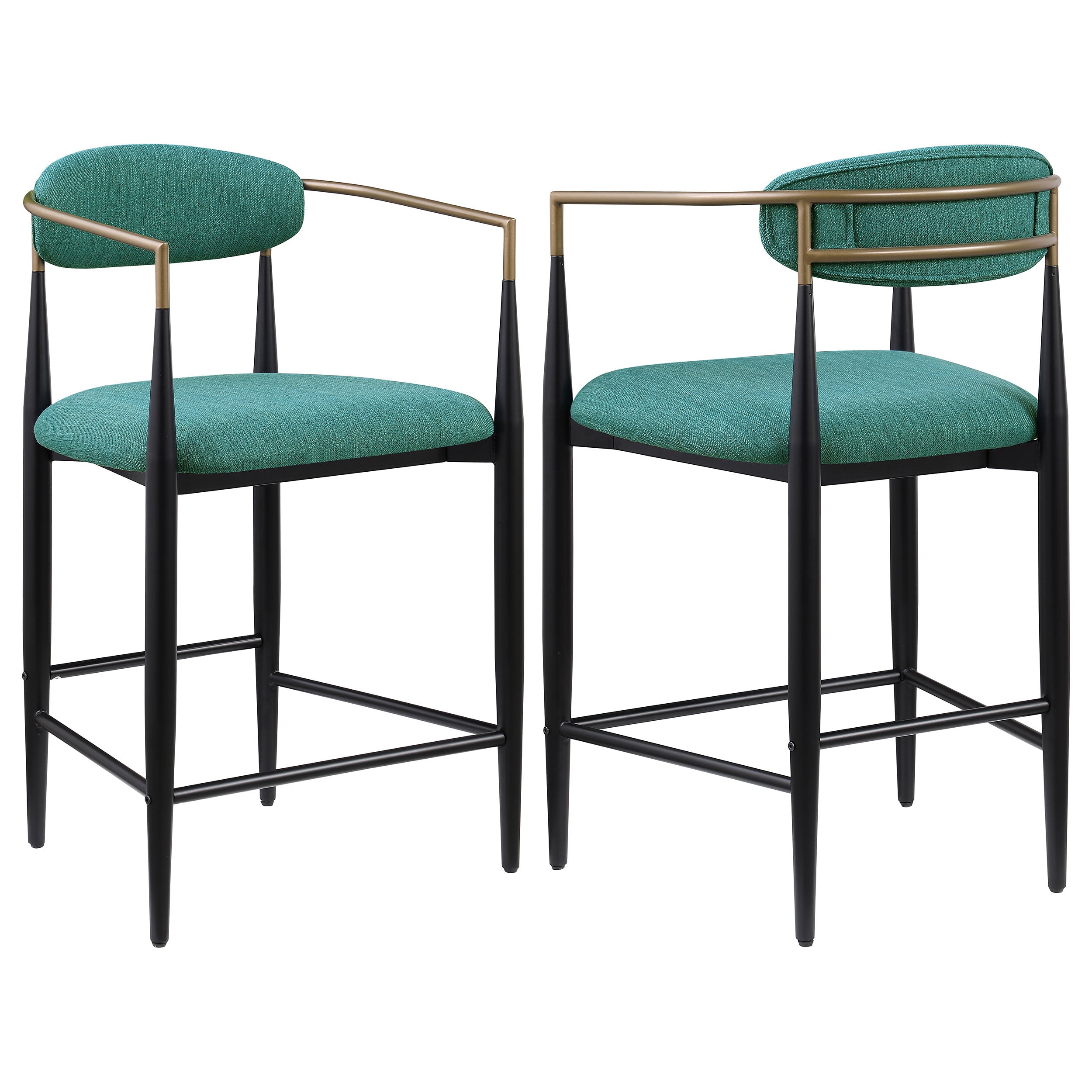 Tina Fabric Upholstered Counter Chair (Set of 2)