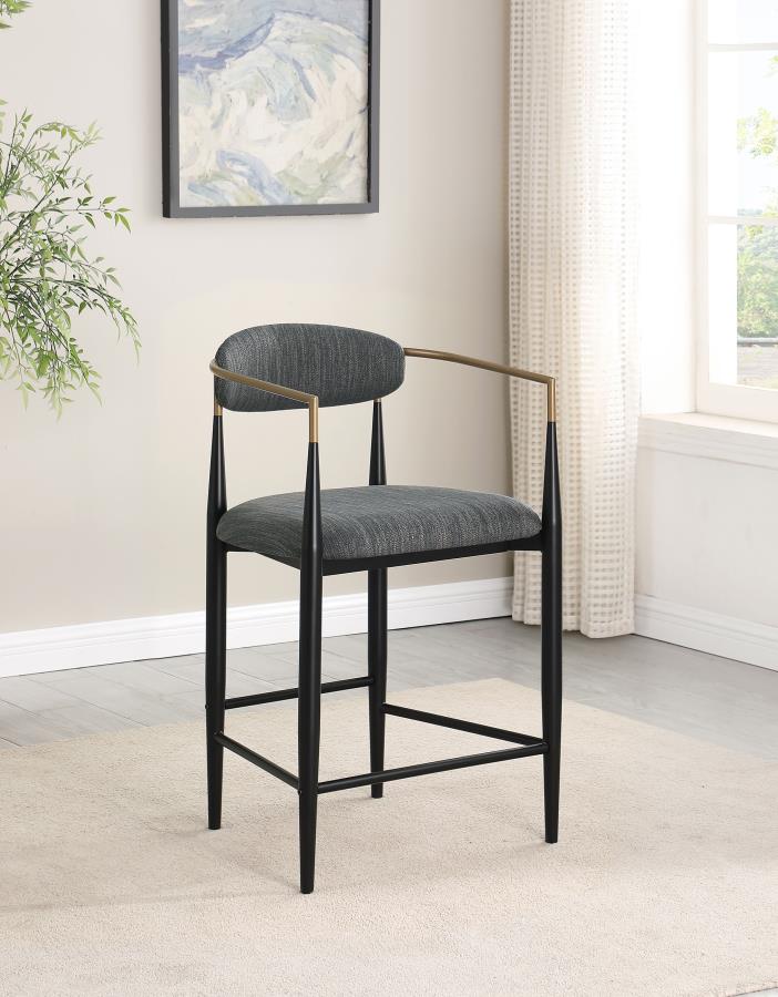 Tina Fabric Upholstered Counter Chair (Set of 2)