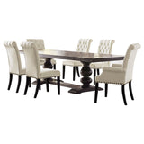 Phelps Rectangular Dining Table Set Distressed Noir