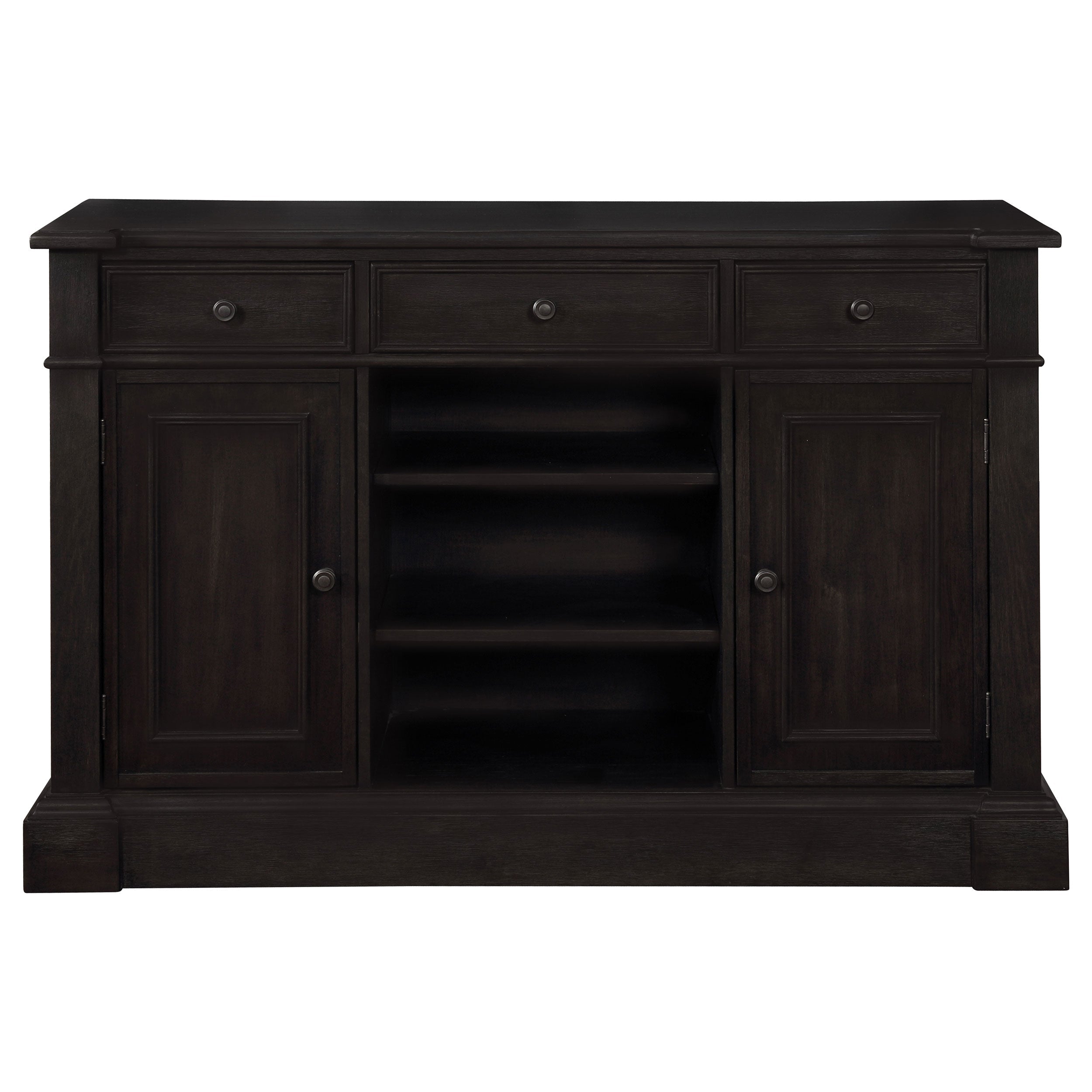 Phelps Rectangular Dining Table Set Distressed Noir