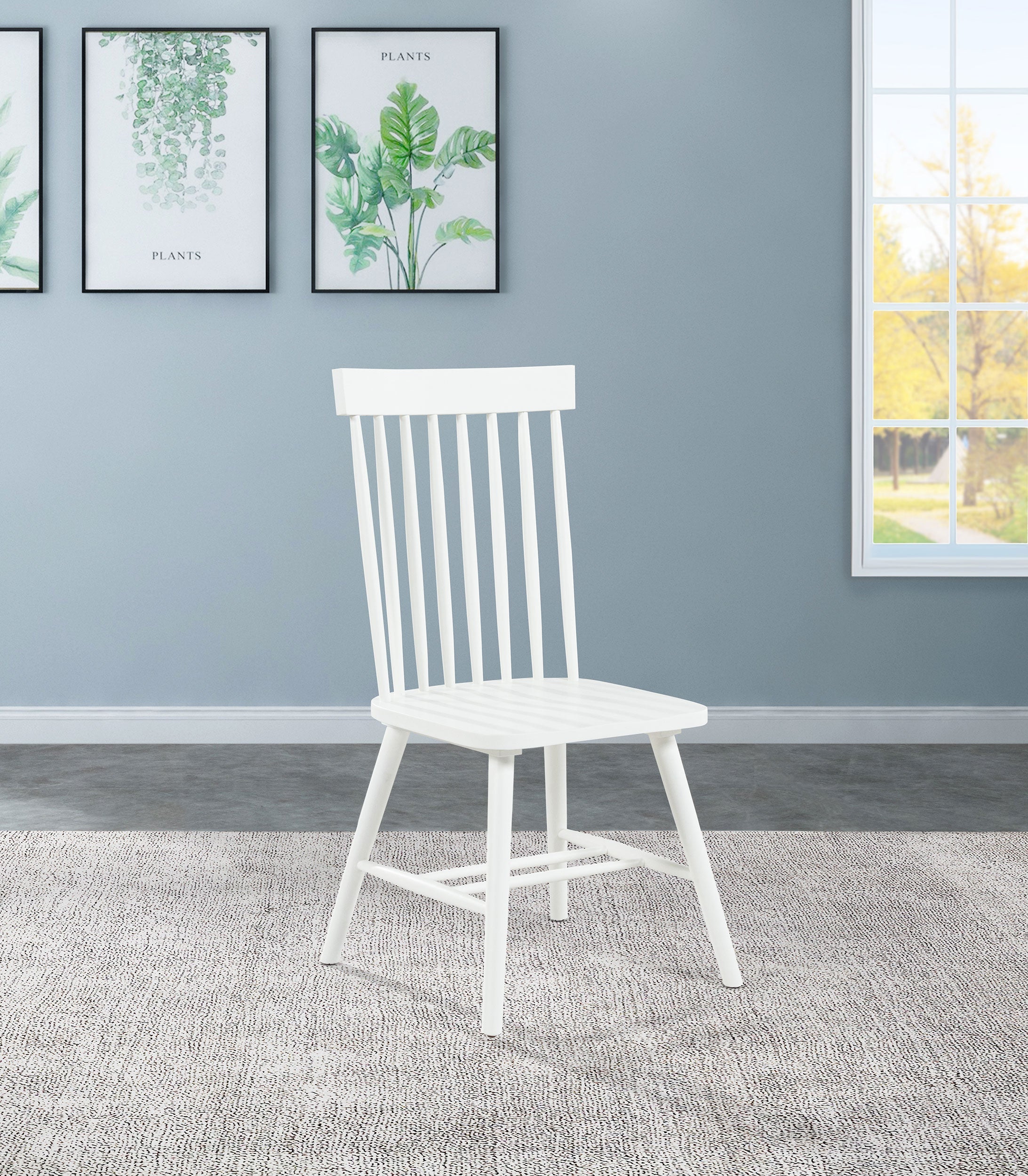 Andrews Windsor Spindle Back Dining Side Chair (Set of 2)