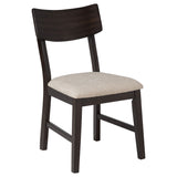 Catley 5-piece Round Drop Leaf Dining Table Set Dark Coffee