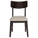 Catley 5-piece Round Drop Leaf Dining Table Set Dark Coffee