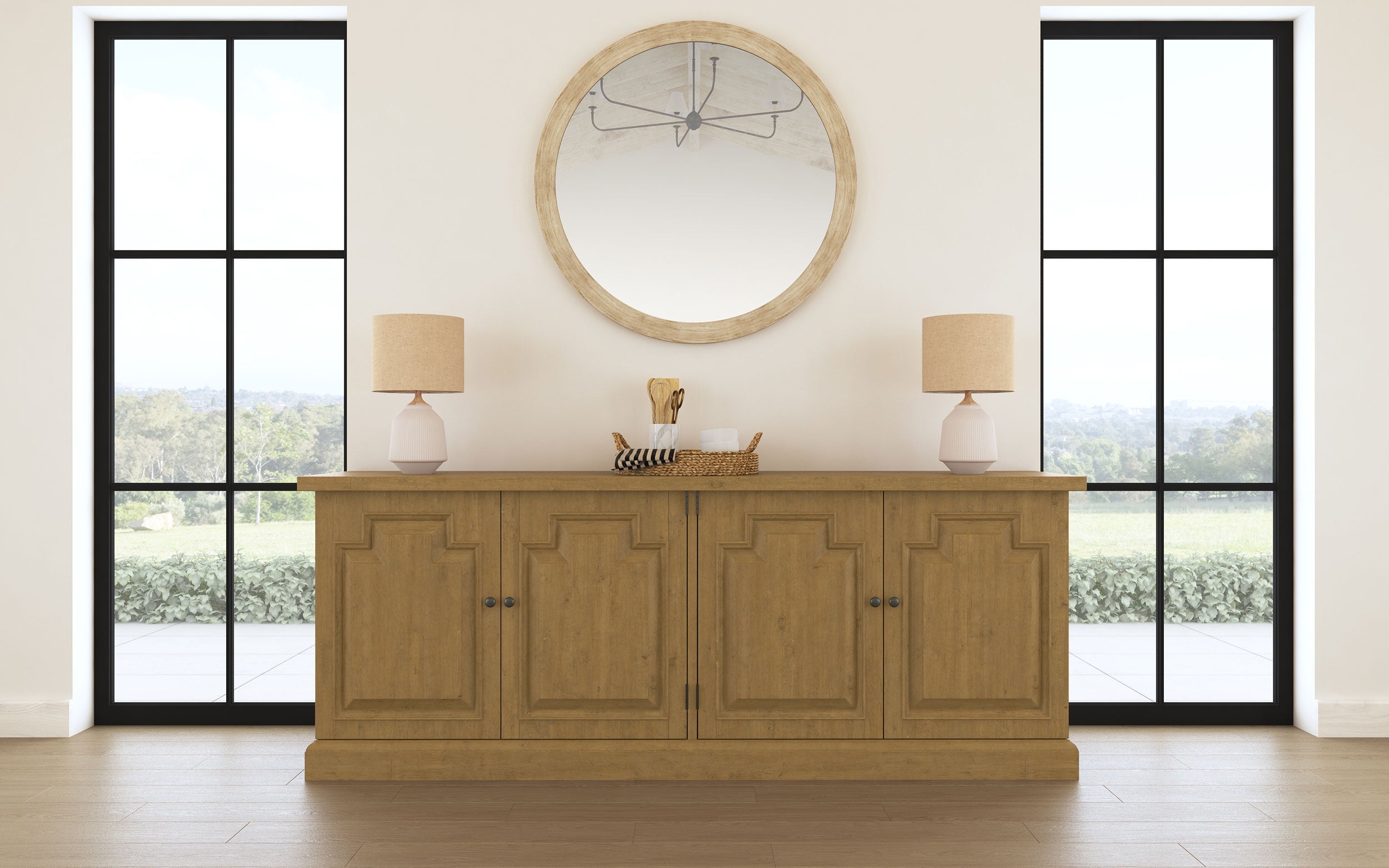 Florence 4-door Dining Sideboard Buffet Cabinet